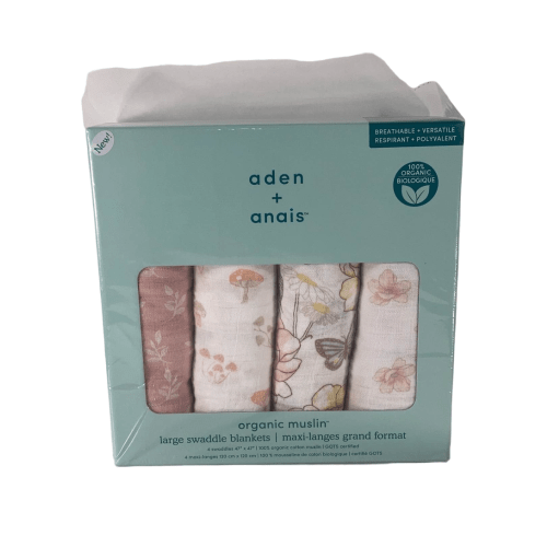 Aden + Anais Swaddle Organic Muslin 4 Pack Earthly 47" x 47"