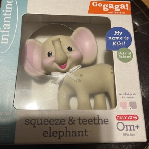 Infantino Go GaGa Collection Squeeze and Teethe Elephant, BPA Free - BRAND NEW
