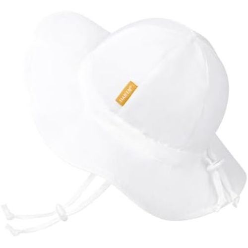 Baby Girl Sun Hat with UPF 50+ Outdoor Adjustable Toddler Beach Hat with Wide Brim Bucket Hats for Kids