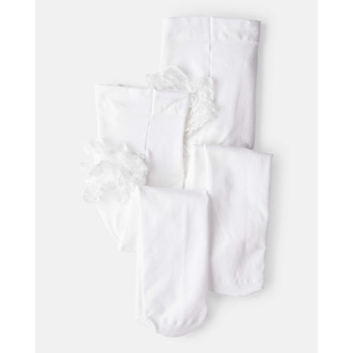 Baby Girl 2-Pack Tights - White - Carter's | Carter's
