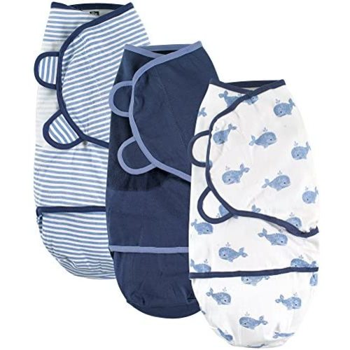 Hudson Baby Unisex Baby Cotton Swaddle Wrap, Whale, 0-3 Months