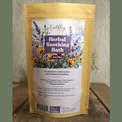Herbal Soothing Bath - For sore muscles and postpartum support | Natural Wellness | Earthley | Earthley Wellness