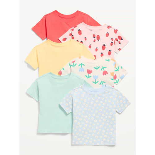 Short-Sleeve T-Shirt 6-Pack for Toddler Girls