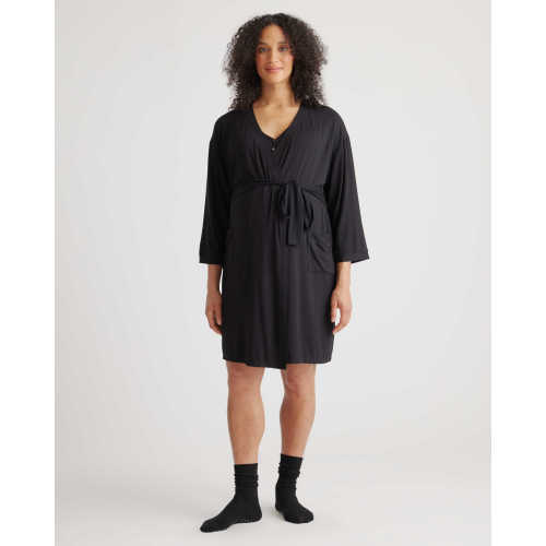 Bamboo Jersey Maternity & Nursing Button Front Nightgown and Robe Set