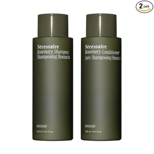 Nécessaire Rosemary Hair Duo | Multi-Protein Strengthening Shampoo + Conditioner Set For Thinning Hair. For Women + Men. Good For All Hair Types/Textures. Free Of Sulfates. Color-Safe. 250 ml / 8.4 oz