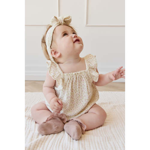 Organic Cotton Muslin Tiana Playsuit - Pippa Pink – Jamie Kay USA