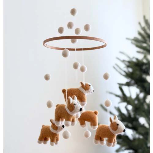 Felt Baby Mobile - Corgi – Jasper and Ruby Art
