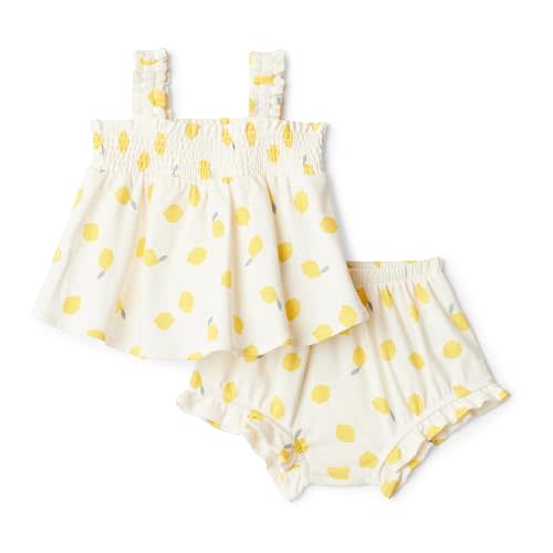 Amazon Essentials x Sofia Grainge Baby Girls' Cotton Sleeveless Shirt and Shorts Play Set