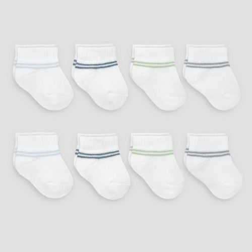 Carter's Just One You® Baby Boys' 8pk Striped Ankle Socks - 0-3M