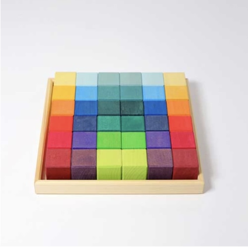 Grimm's Wooden Toys | 36 Wooden Building Cubes