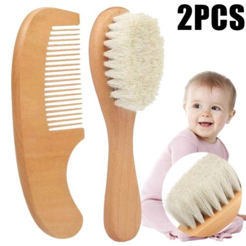 Baby Care Natural Wool Baby Wooden Brush Cleaning Brush Massage Brush Bath Brush