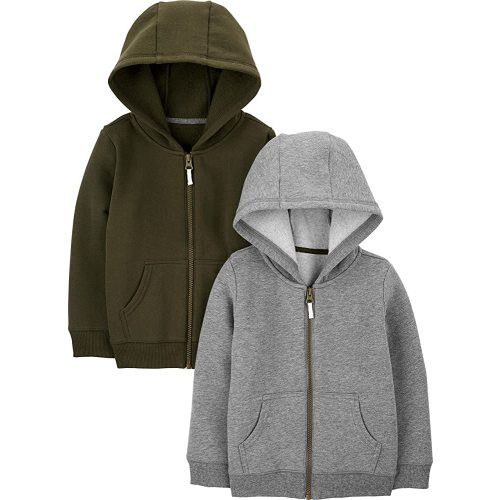 Simple Joys by Carter's Fleece Full-Zip Hoodies, Pack of 2