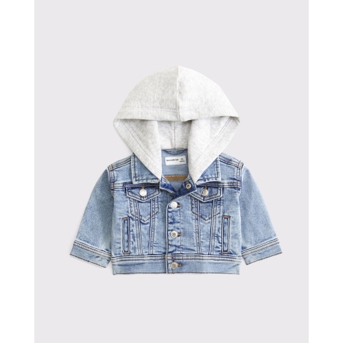 baby hooded denim jacket