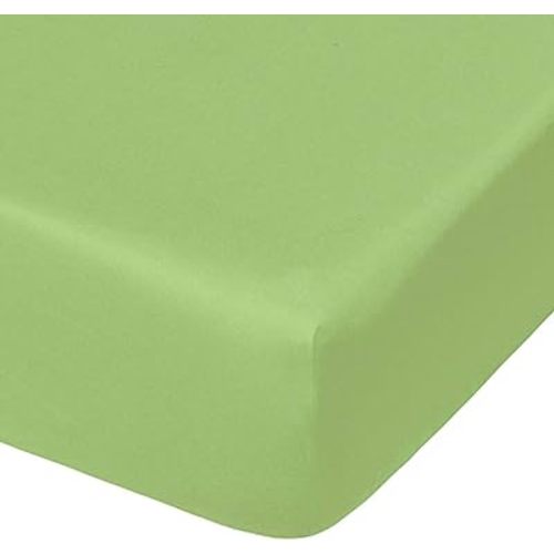 NTBAY 100% Brushed Microfiber Fitted Crib Sheet, Super Soft and Cozy 28x52 Crib Sheet for Standard Crib and Toddler Mattresses, Boys, Girls, Unisex, Green, 28x52 Inches