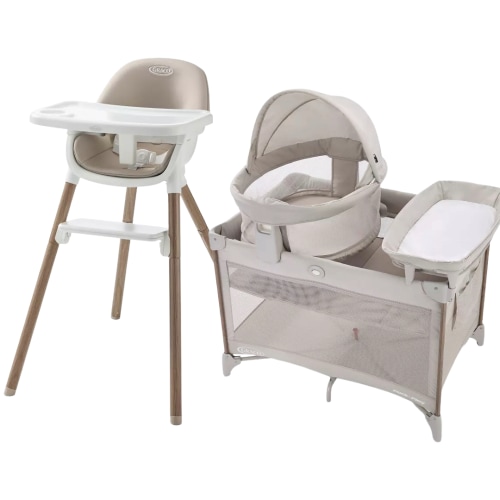 Graco Linden Travel Dome Lux Playard  + Ready2Dine DLX 3-in-1 Standard High Chair
