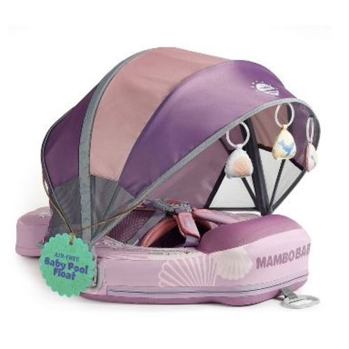 Mambobaby Innovative Explorer Baby Pool Float with Canopy - Seashell Purple