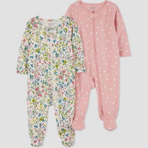 Carter's Just One You® Baby Girls' 2pk Sleep N' Play, Color: Pink | Green, Size: 3M