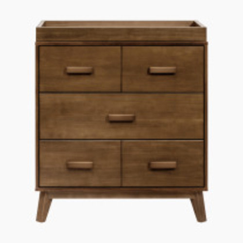 babyletto Scoot 3-Drawer Changer Dresser with Removable Changing Tray - Natural Walnut