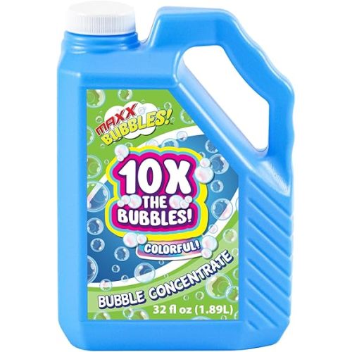 Bubble Solution Refills 32 OZ Concentrate Bubbles for Bubble Machine, Bubble Gun, Bubble Wands, Bubble Refill Solution, Bubble Machine Solution, Giant Bubble Solution, Non-Toxic & Dye Free