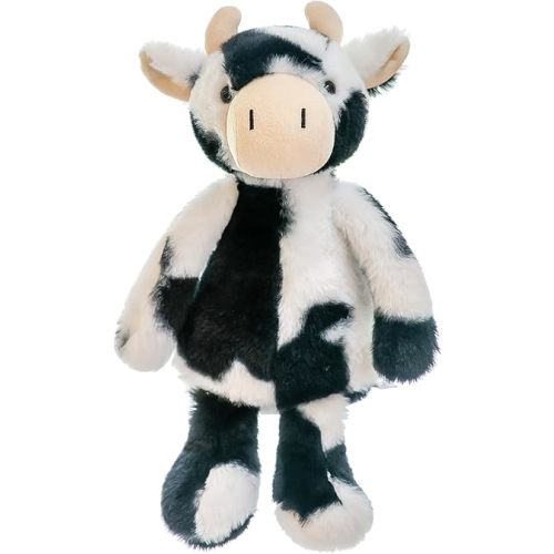 RELIGES 9" Cute Cow Stuffed Animals Soft Cuddly Cow Plush Stuffed Animal Birthday Gifts for Boys and Girls, Plush Animal Decorations (Cow-A)