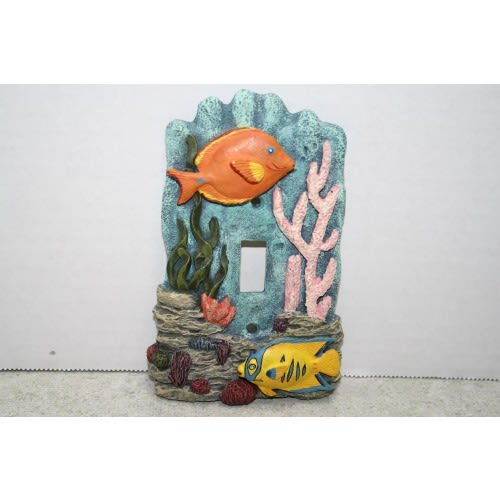 Resin 'Under the Sea' 3D Single Light Switch Cover
