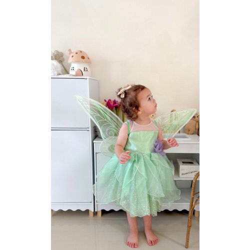 Original Tinker Bell Fairy Princess Dress & matching Wings