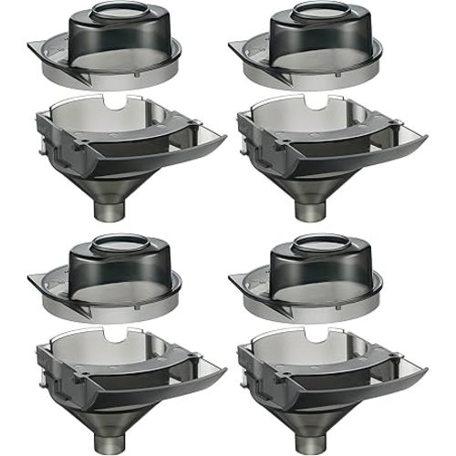 4 Sets Baby Formula Dispenser Replacement Funnel Compatible with Baby Brezza Replacement Parts Funnel and Cover, Grey