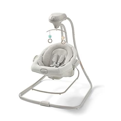Graco DuetConnect LX Portable Baby Swing and Bouncer, Multi-Direction Baby Bouncer Seat, Multiple Swing Speeds, Great Gift for New Parents, Redmond