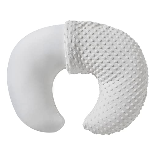 Aullar Nursing Pillow and Positioner with Cover for Breastfeeding and Bottle Feeding, Propping Baby, Tummy Time, Baby Sitting Support, Awake-Time Support (White, 22" x 17.7" x 5.9")