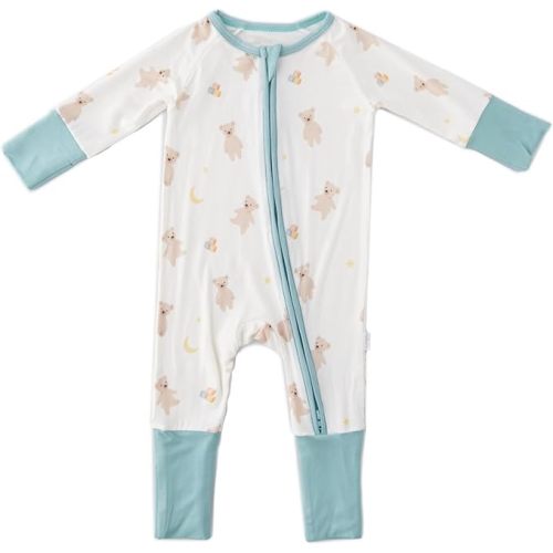 Bamboo Little Ultra-Soft Convertible Baby Romper - Gender Neutral Infant Clothes with 2-Way Zipper, Footless Sleepwear
