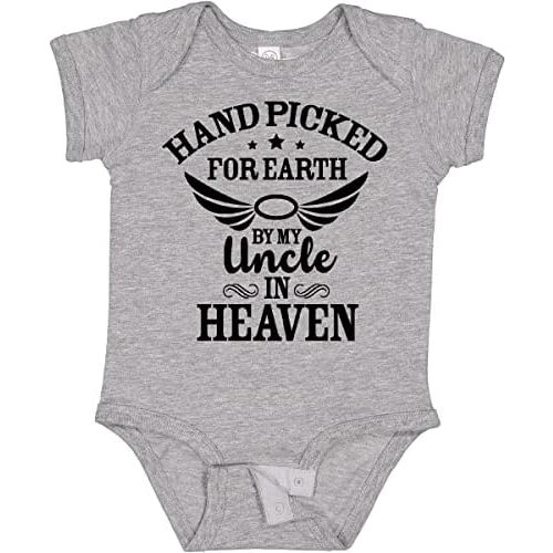 inktastic Handpicked for Earth By My Uncle in Heaven with Angel Baby Bodysuit