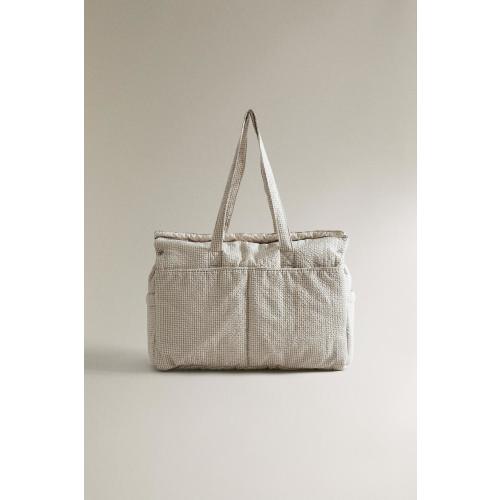 GINGHAM CHECK DIAPER BAG