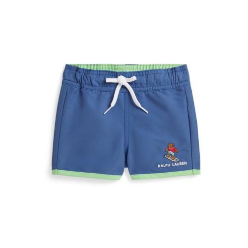Embroidered Polo Bear Swim Trunks