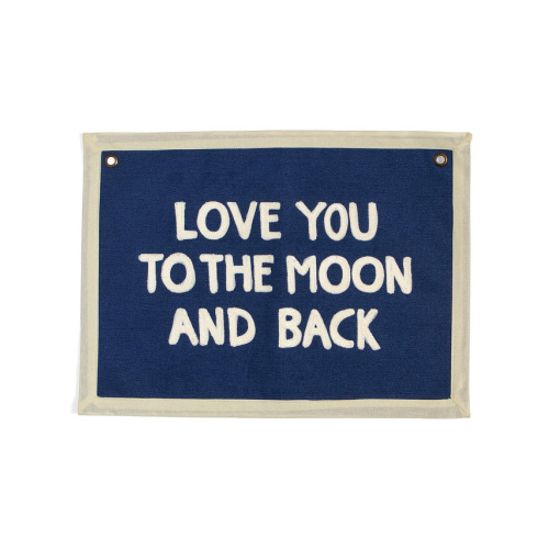 Love You To The Moon And Back Canvas Banner - 1canoe2