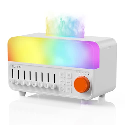 2026 4-in-1 Aroma Essential Oil Diffuser with Bluetooth Speaker Function, Humidifier, 12 Colors Night Light with 8 Nature Sounds, White Noise & Timer for Bedroom, Baby, Adults, and Kids (White)