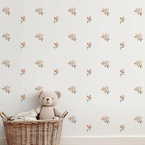 Boho Watercolor Nursery Wall Stickers Kid Room Wall Decals Removable DIY Decor PVC 4 Sheets
