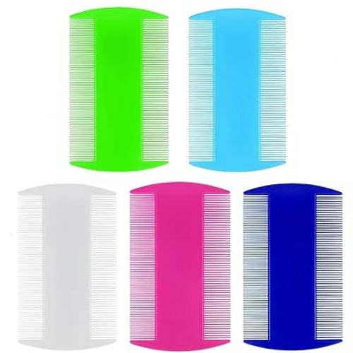 Yumflan Hair Comb, 5 Pcs Double-Sided Fine-Tooth Combs, Dandruff Removal Hair Combs for Adults and Kids