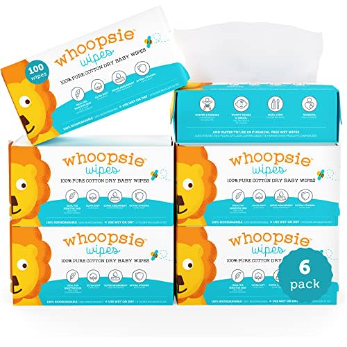 100% Pure Cotton Dry Wipes | 600 Count