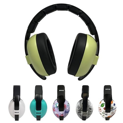 Baby Banz Earmuffs Infant Hearing Protection – Ages 0-2+ Years – THE BEST EARMUFFS FOR BABIES & TODDLERS – Industry Leading Noise Reduction Rating – Soft & Comfortable – Baby Ear Protection Leaf Green