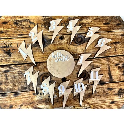 Rad Baby Milestones | Baby Boy Milestones | Baby Shower Gift | Lightning Bolt Milestones | — LINE LIFE SUPPLY CO.