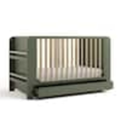 Graco Read with Me Olive with Driftwood 3-in-1 Convertible Crib with Drawer 04688-77A