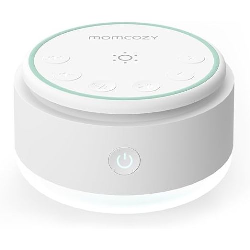 Momcozy Sound Machine for Baby-20 Soothing Sounds & Touch Warm Light Portable White Noise for Kids & Adults for Sleeping Timer and Memory | Ideal Travel Companion & Nursery Must-Have