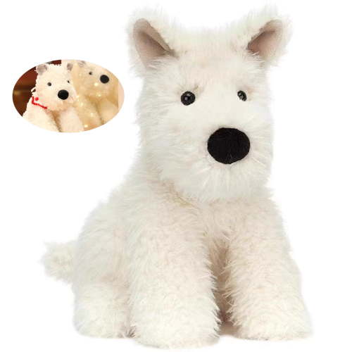 RUseeN 8.6 inch West Highland White Terrier Westie Stuffed Plush Dog, Bedtime Buddy Plush Toy, Soft Stuffed Animal Plushies, Gifts for Kids Boys Girls