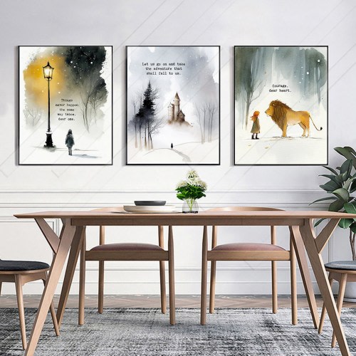NARNIA Inspirational Quote Art Prints Set of 3: Courage & Adventure