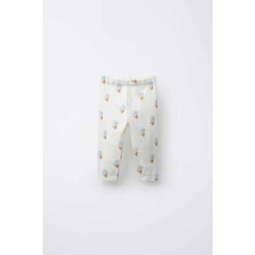 PRINTED LEGGINGS - Ecru 6-9 months | ZARA United States