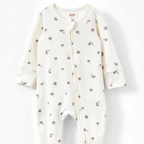 Organic Pointelle Zip All In One Romper