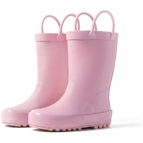 Lone Cone Premium Natural Rubber Rain Boots for Toddlers and Kids with Solid Design