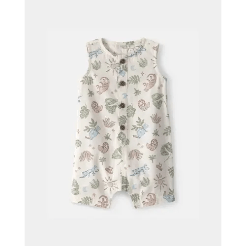Baby Boy Desert Sleeveless Romper - Beige | Carter's