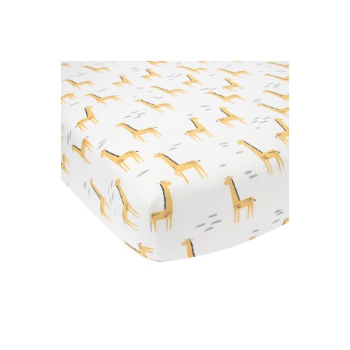 Signature Giraffe Organic Cotton Fitted Crib Sheet