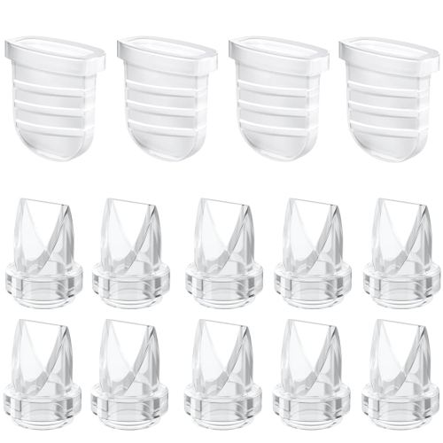 12PCS Duckbill Valves Silicone Diaphragm Compatible with eufy S1 Pro S1 E10, Lansinoh Discreet Duo, NCVI NICEGREEN Nuliie Zooawa S32 Breast Pump Parts S32 Pump Replacement, for Lansinoh Pump Parts